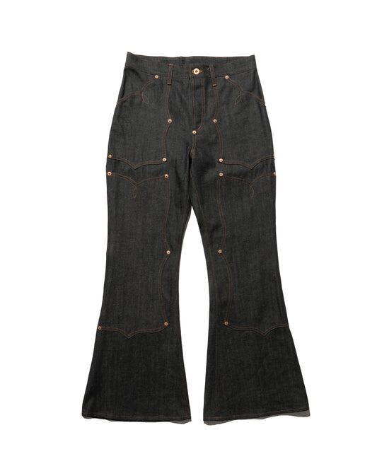 SWEEP Wknee BELL BOTTOM PANTS 26 -Indigo -