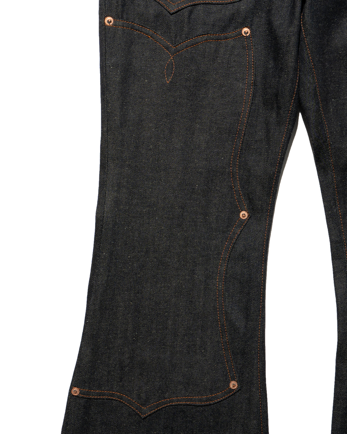 SWEEP Wknee BELL BOTTOM PANTS 26 -Indigo -