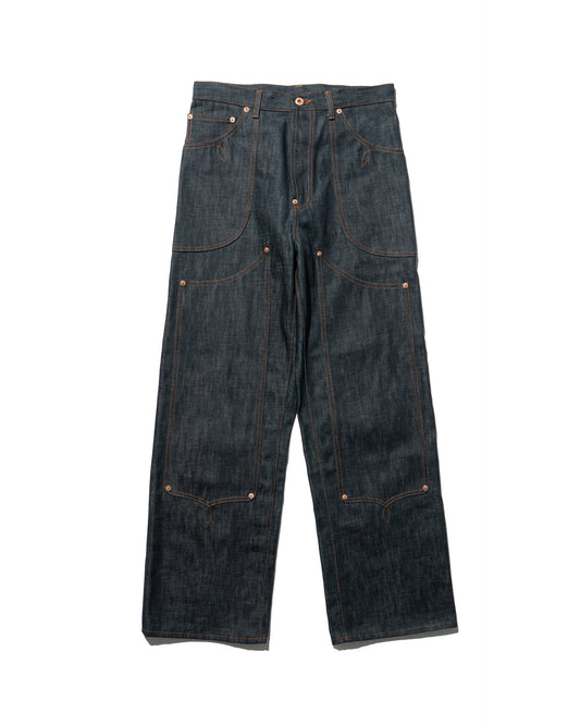 Wknee WORK PANTS 26 -indigo-