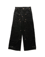 SWEEP Wknee WIDE PANTS CORDUROY -Black-