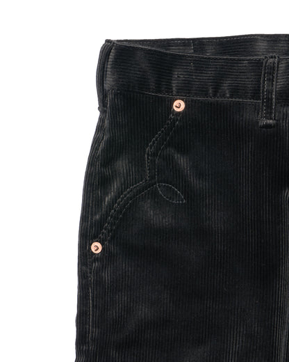 STRAIGHT PANTS CORDUROY -Black-