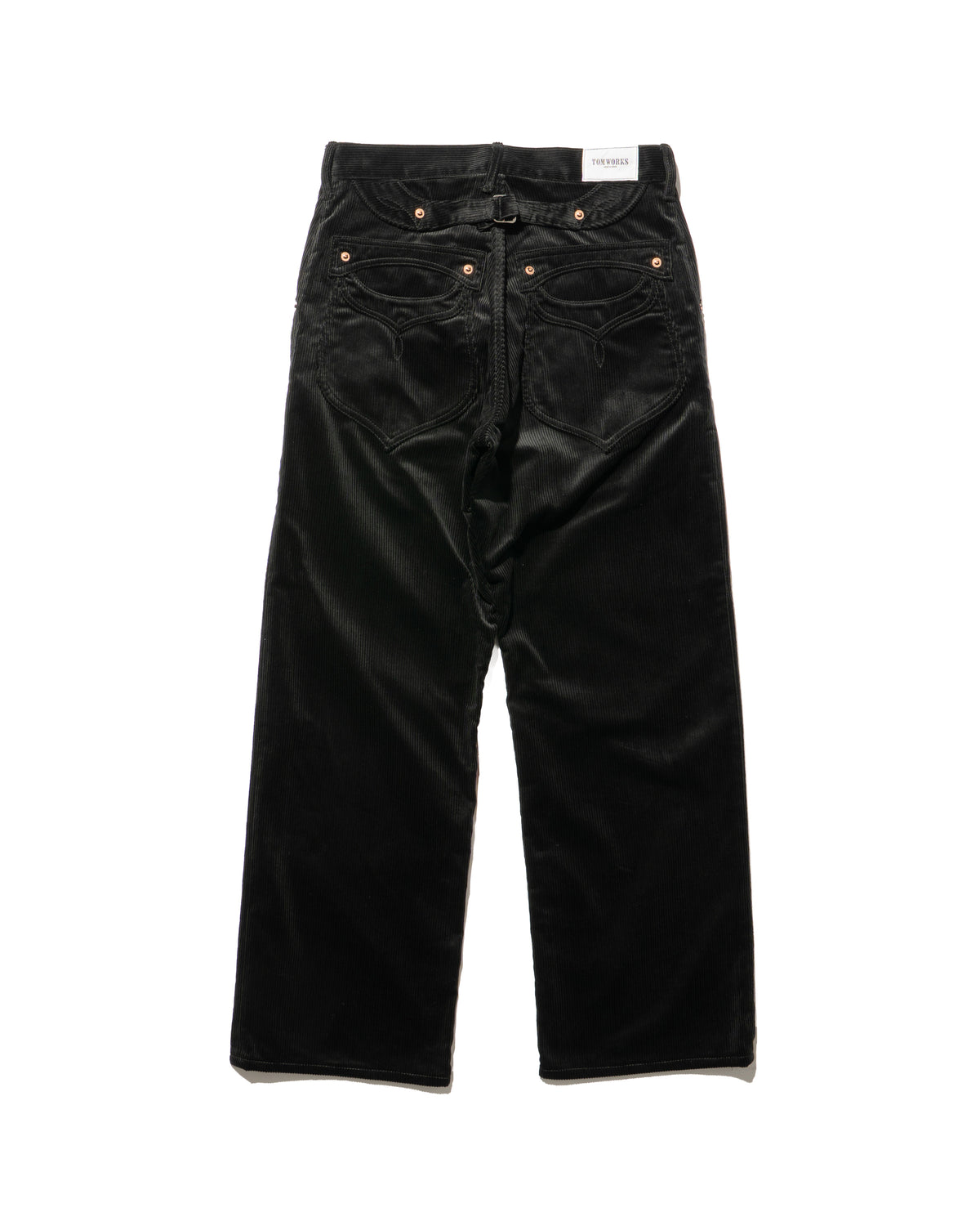 STRAIGHT PANTS CORDUROY -Black-