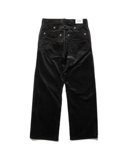 STRAIGHT PANTS CORDUROY -Black-