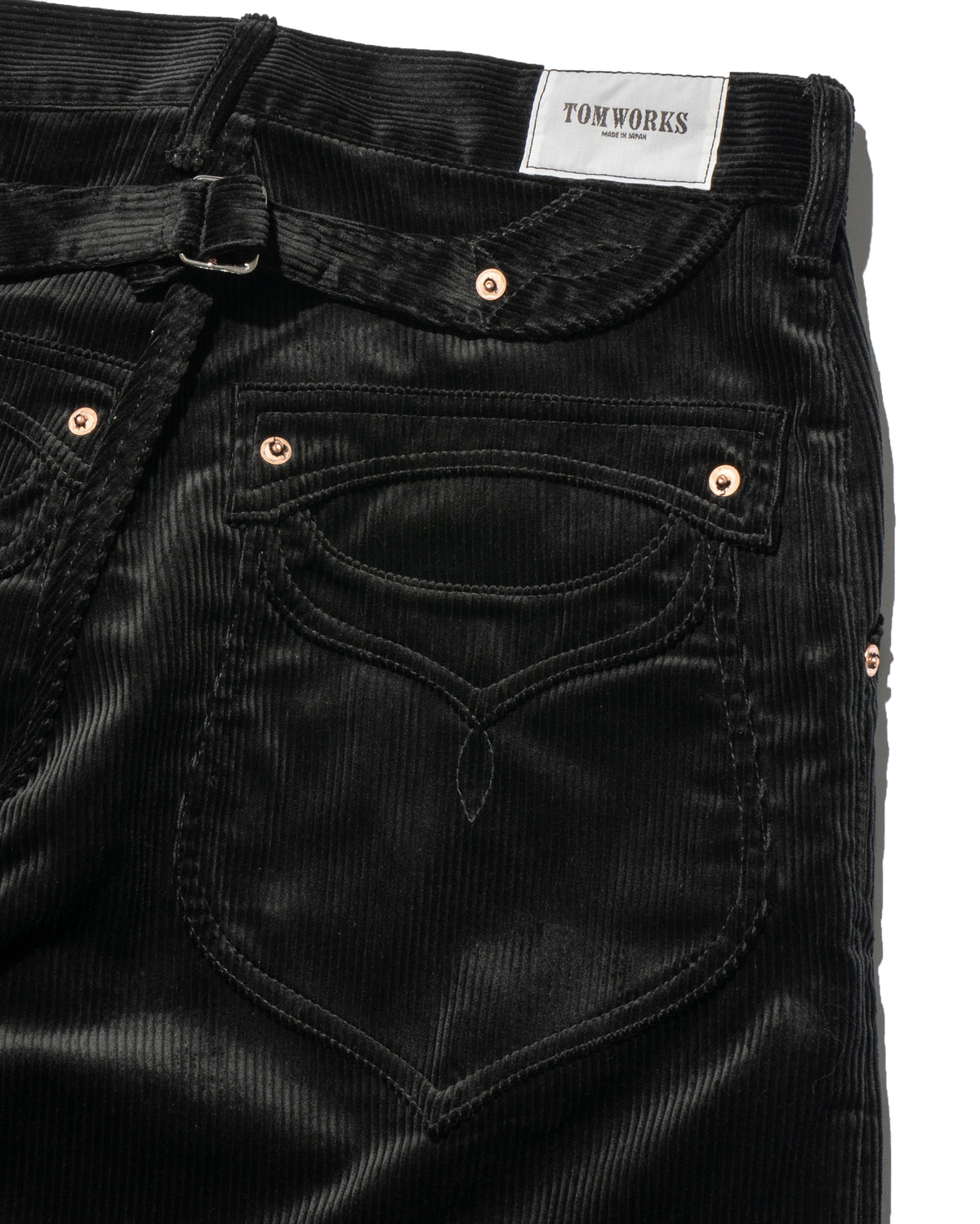 STRAIGHT PANTS CORDUROY -Black-