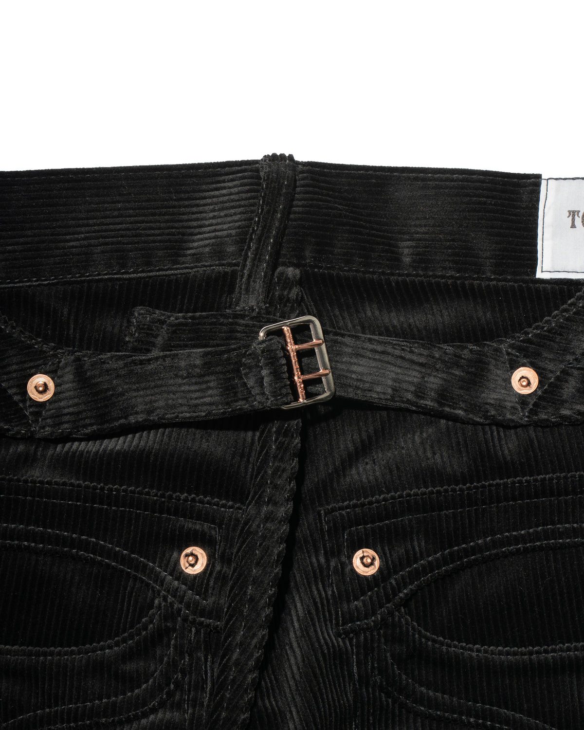 STRAIGHT PANTS CORDUROY -Black-