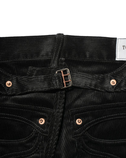 SWEEP Wknee WIDE PANTS CORDUROY -Black-