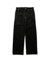 STRAIGHT PANTS CORDUROY -Black-