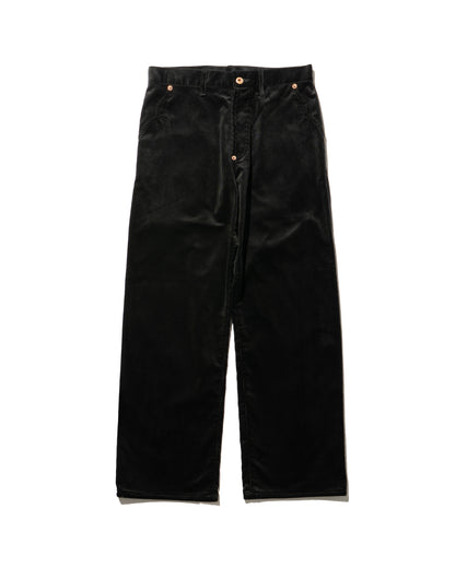 STRAIGHT PANTS CORDUROY -Black-