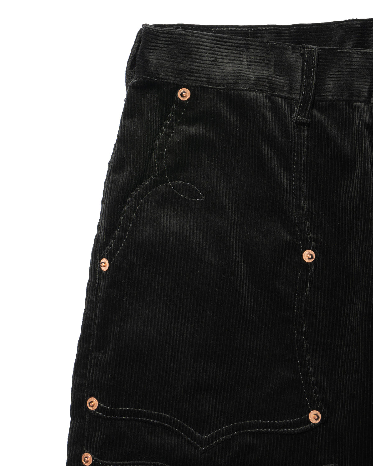 SWEEP Wknee WIDE PANTS CORDUROY -Black-