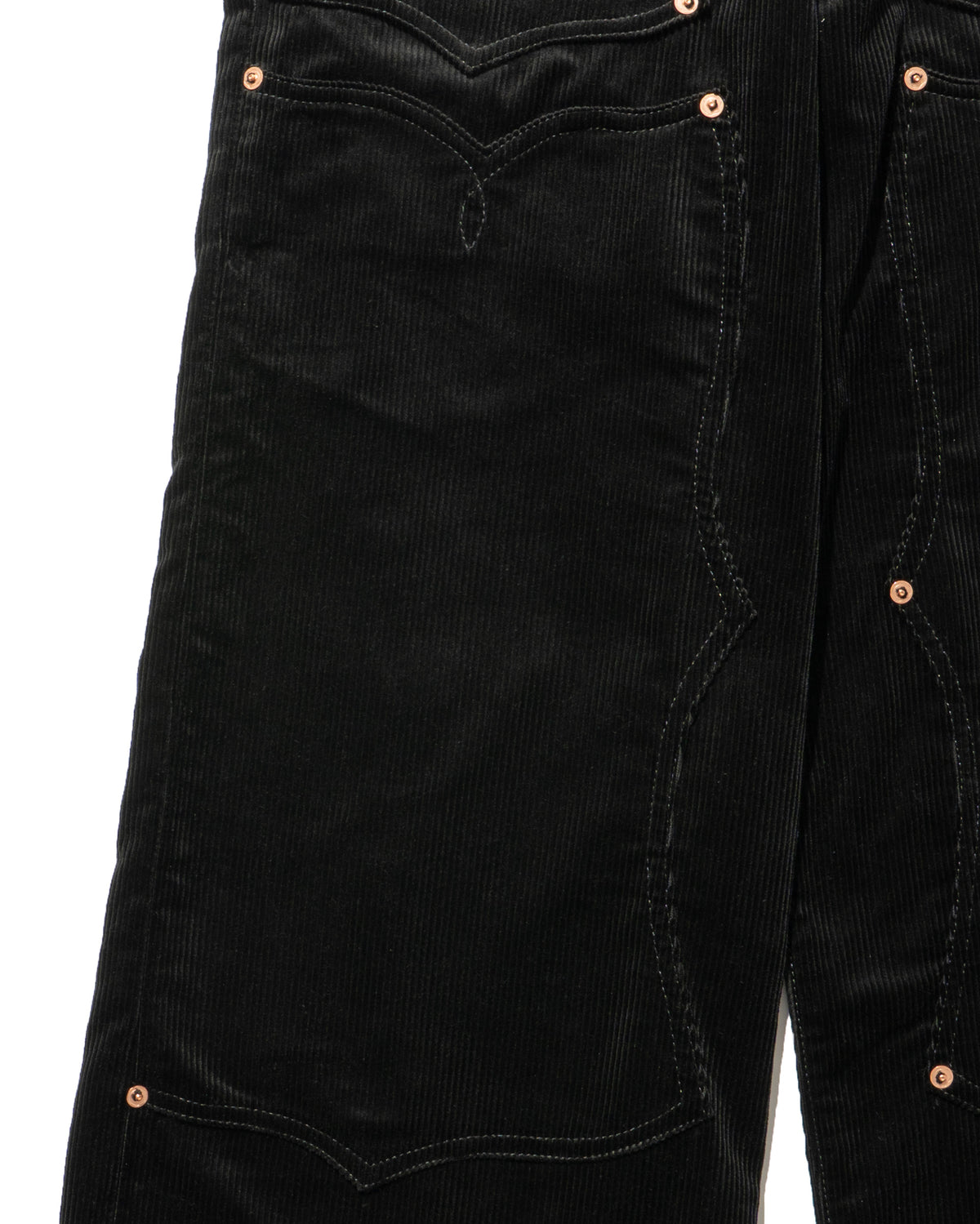 SWEEP Wknee WIDE PANTS CORDUROY -Black-