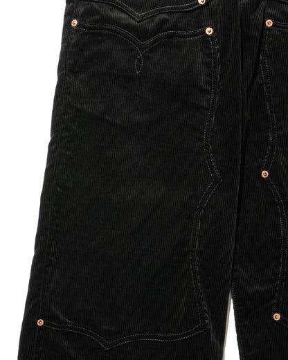 SWEEP Wknee WIDE PANTS CORDUROY -Black-