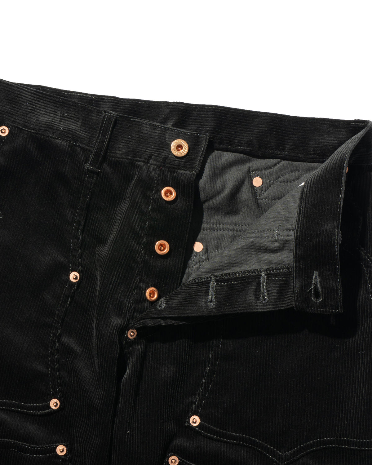 SWEEP Wknee WIDE PANTS CORDUROY -Black-