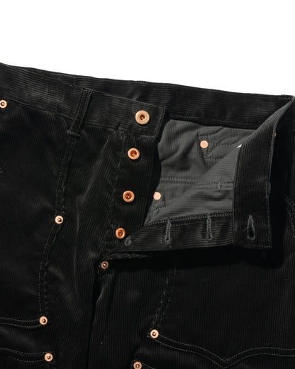 SWEEP Wknee WIDE PANTS CORDUROY -Black-