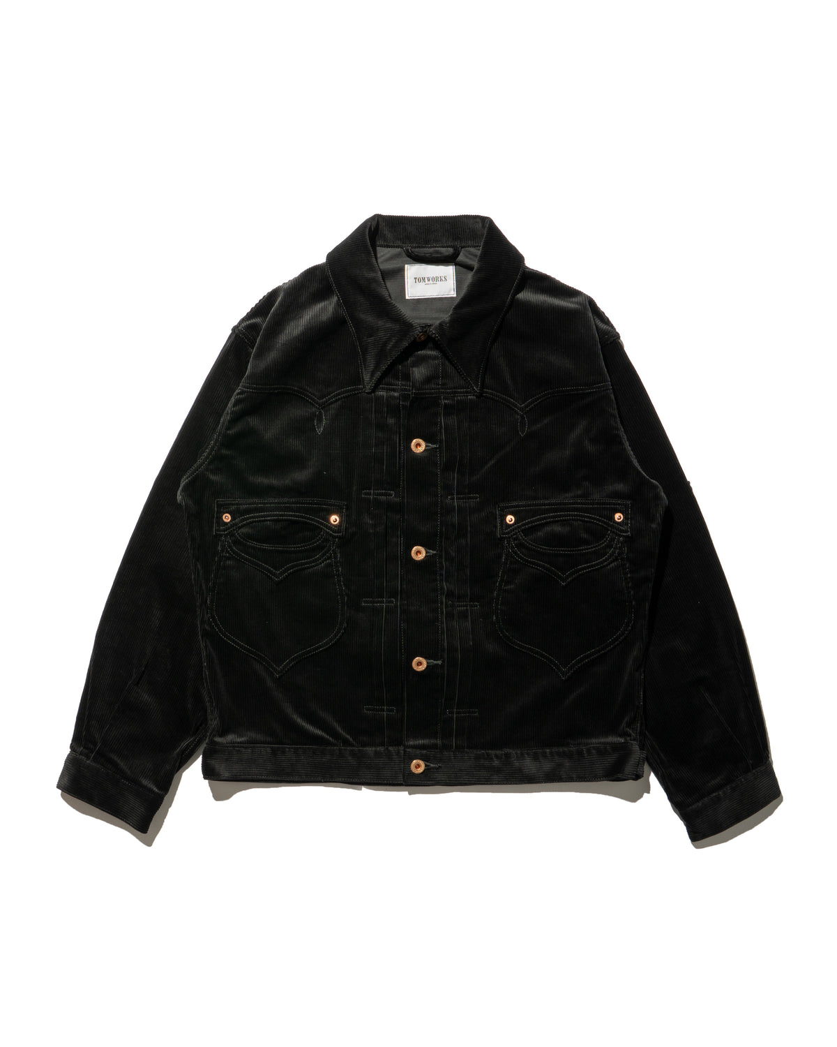 SWEEP THREE TACK JACKET CORDUROY -Black-