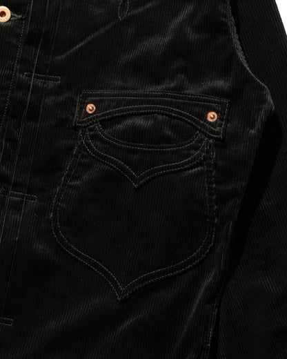 SWEEP THREE TACK JACKET CORDUROY -Black-