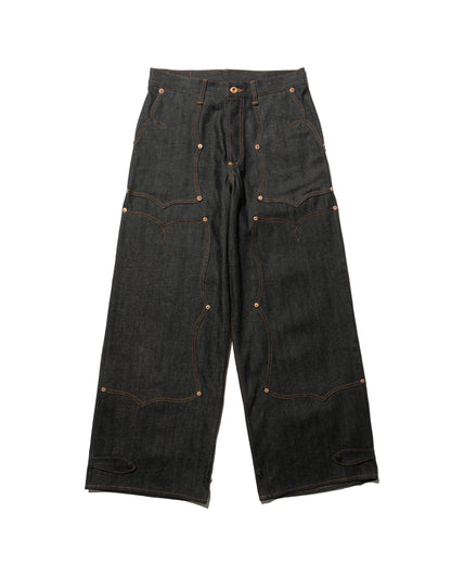 SWEEP Wknee WIDE PANTS 26 -Indigo-