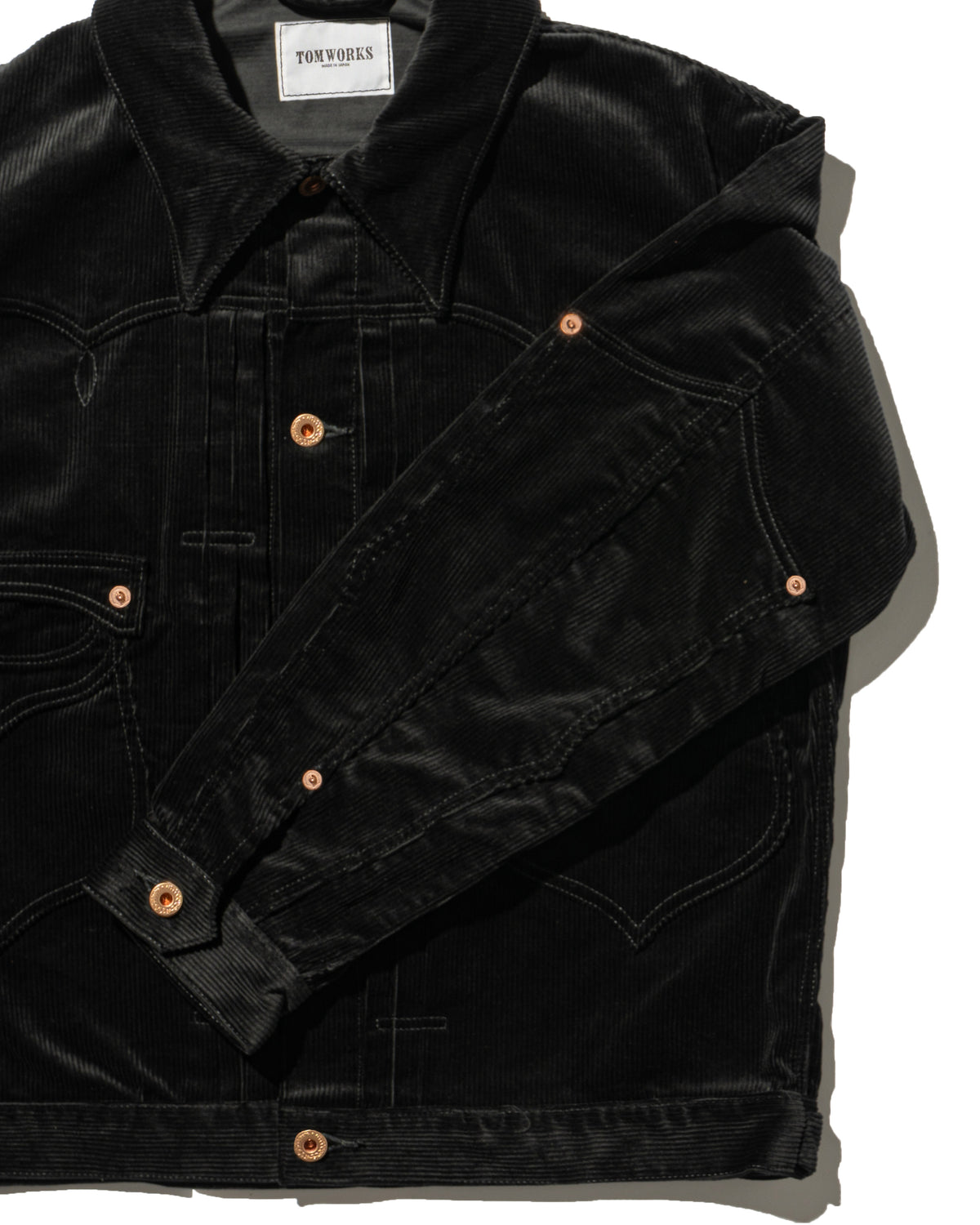 SWEEP THREE TACK JACKET CORDUROY -Black-