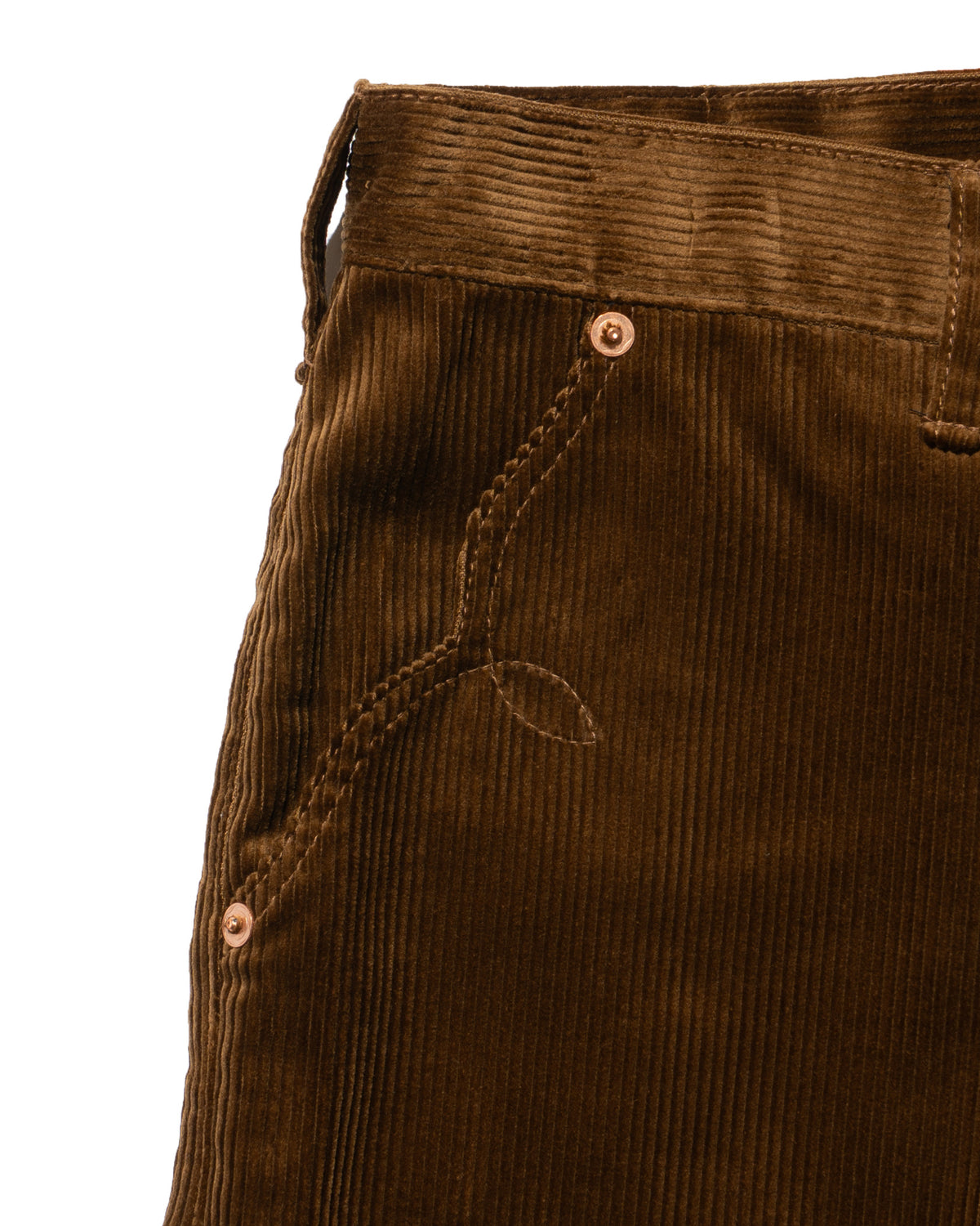 STRAIGHT PANTS CORDUROY -Brown-