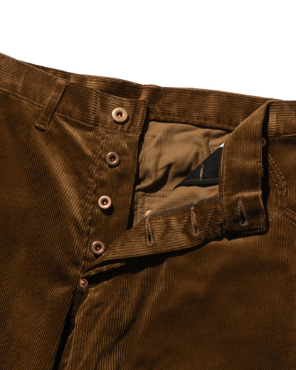 STRAIGHT PANTS CORDUROY -Brown-