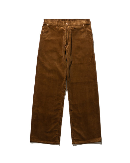 STRAIGHT PANTS CORDUROY -Brown-