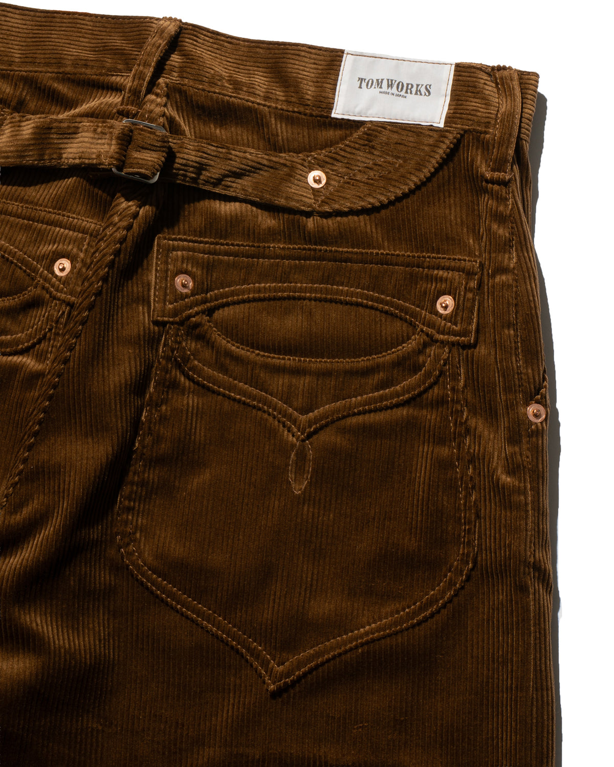 STRAIGHT PANTS CORDUROY -Brown-