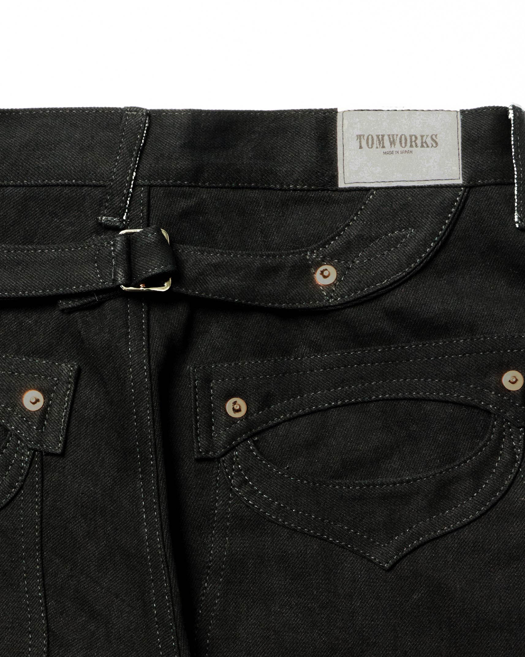 SWEEP Wknee WIDE PANTS -Black One-wash- – Tomworks