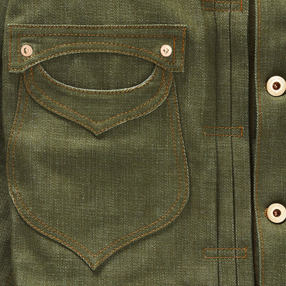 SWEEP THREE TACK JACKET-Green-