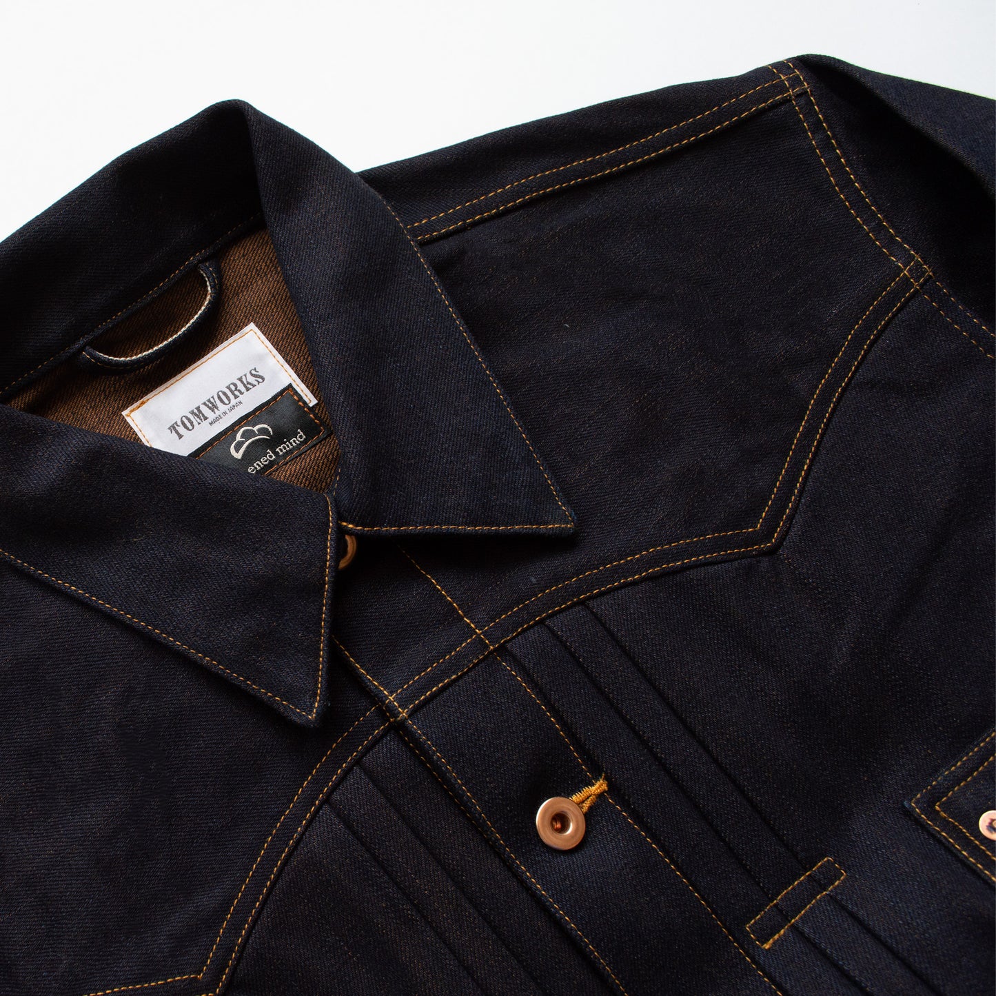 THREE TACK JACKET " KAGUYA " - Orange indigo -