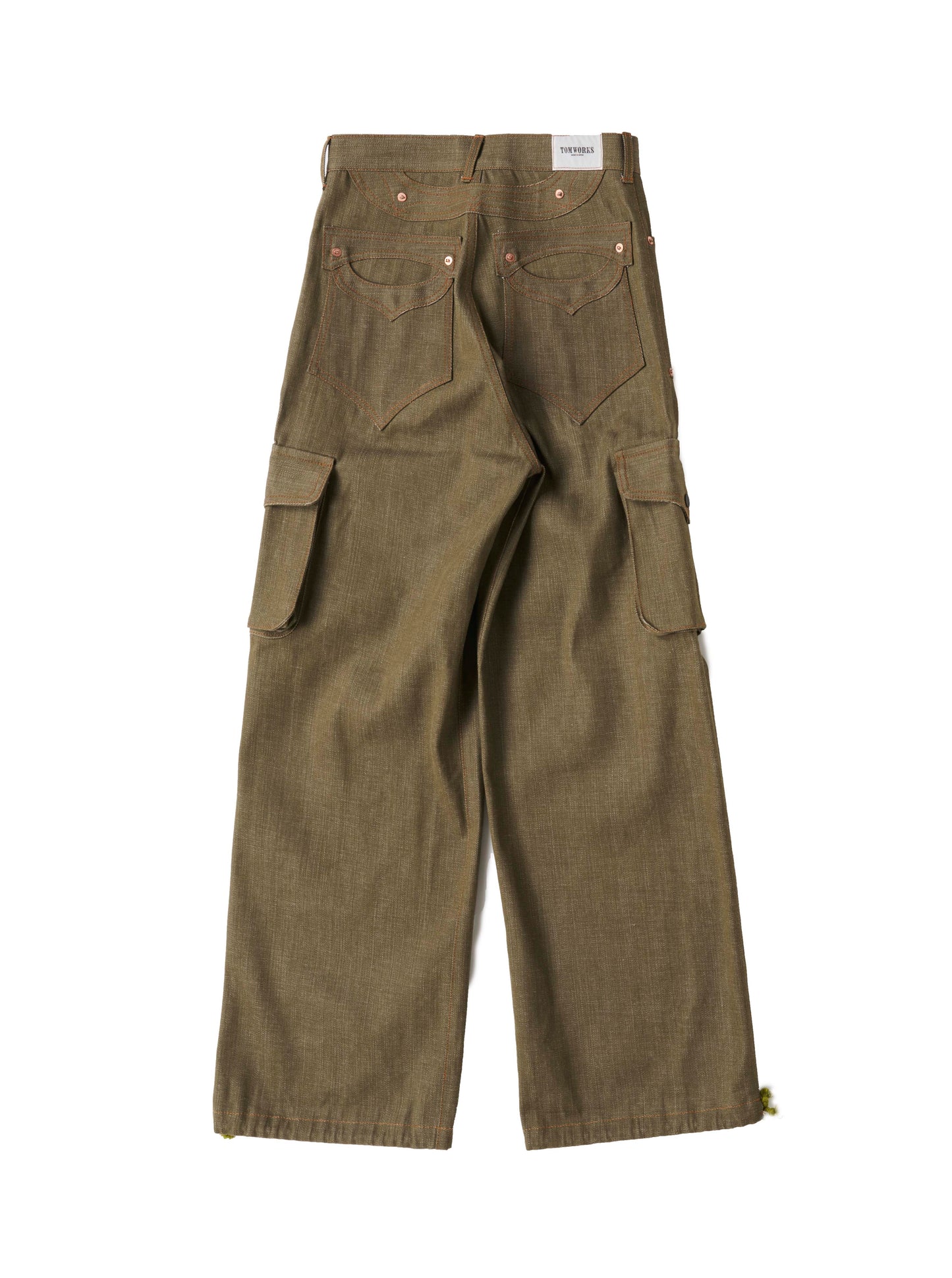 SPIKY CARGO PANTS - green -