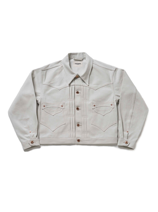 SPIKY THREE TACK JACKET-white-