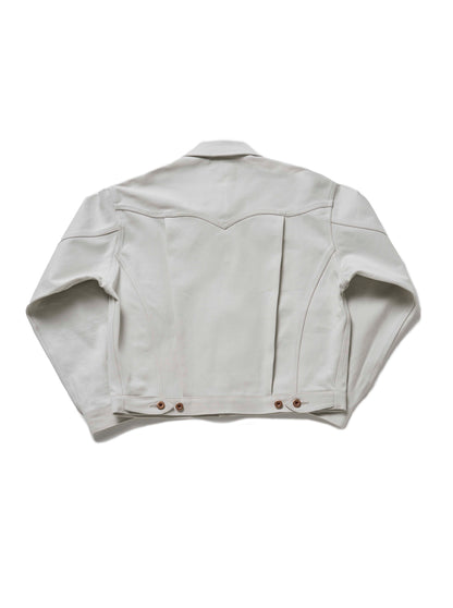 SPIKY THREE TACK JACKET-white-