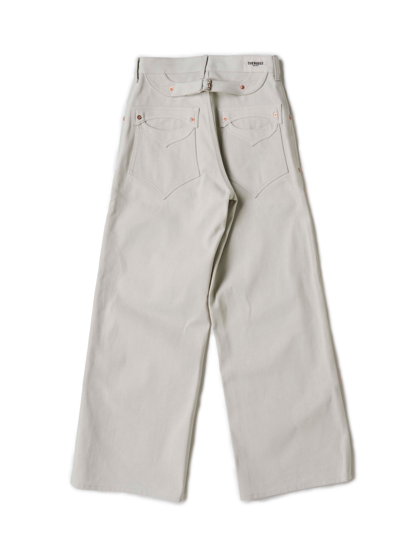 SPIKY Wknee WIDE PANTS - white -