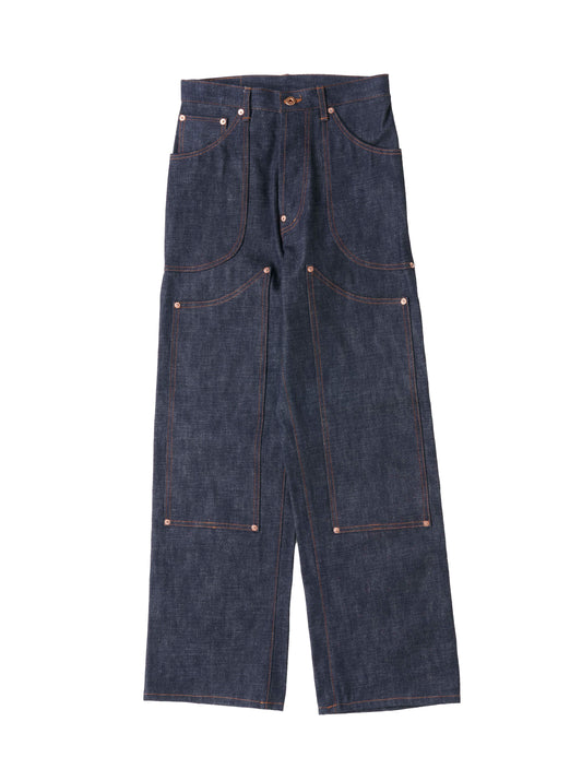 Wknee WORK PANTS-24 -indigo-